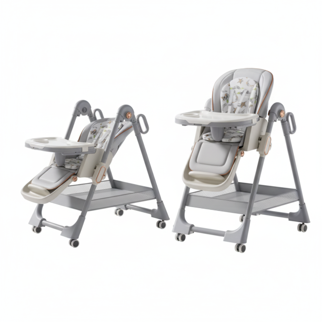 Chaise haute évolutive pour bébé avec roulette | Lüma  Evo