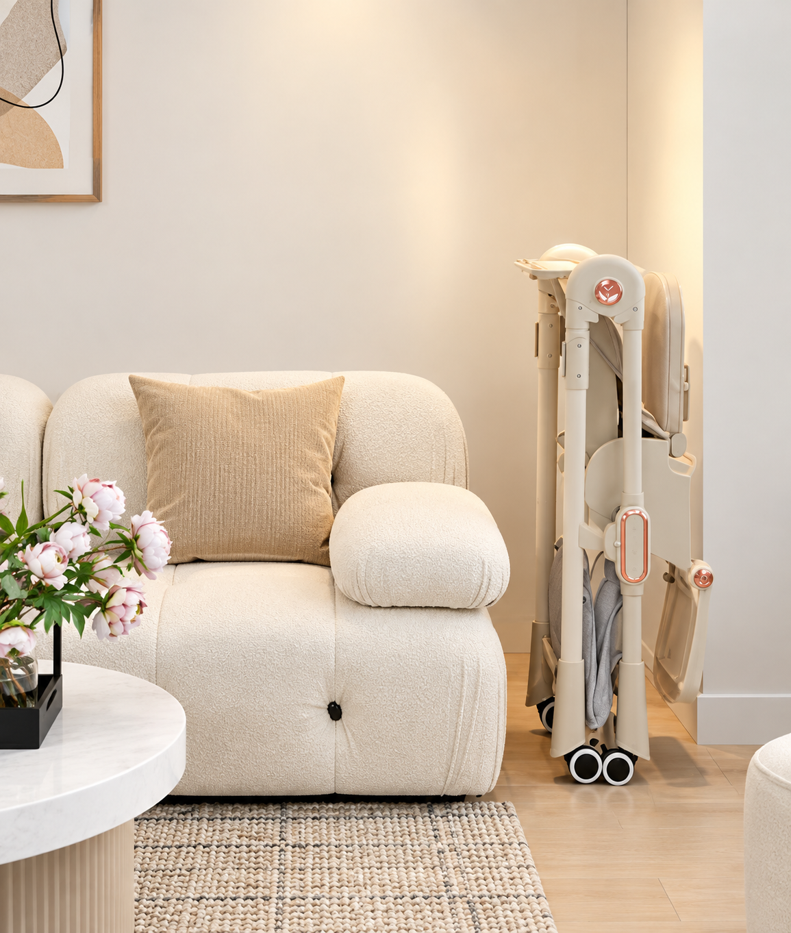 Chaise haute évolutive pour bébé avec roulette | Lüma  Evo