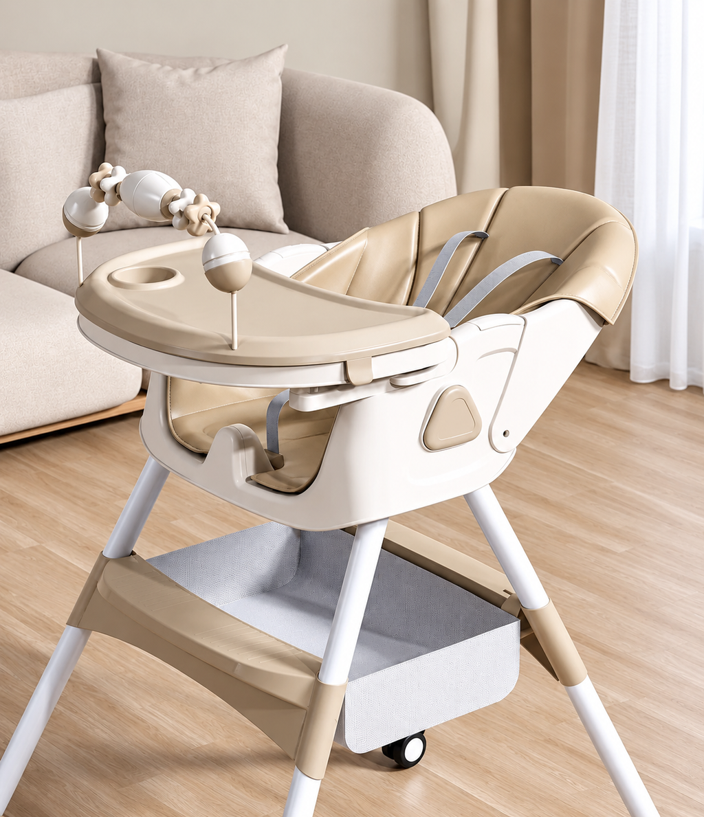 Chaise haute pour bébé 3en1 avec roulettes | Lüma Confo