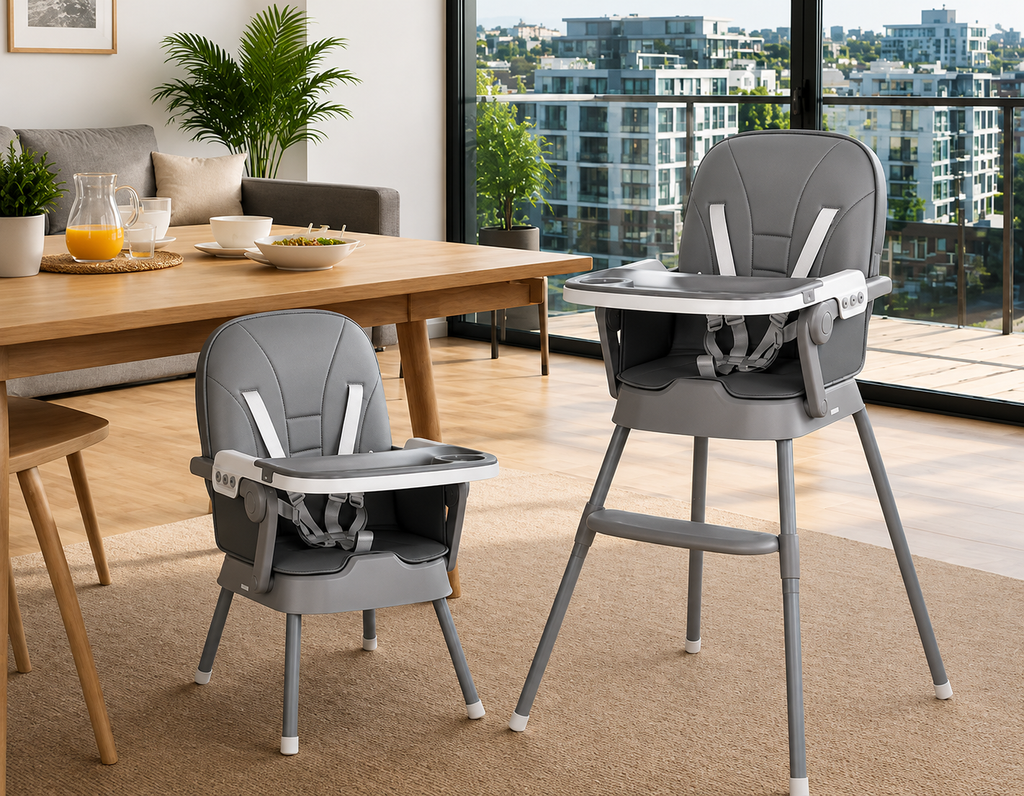 Chaise haute réglable 3 en 1 pour bébé grise | Lüma Up