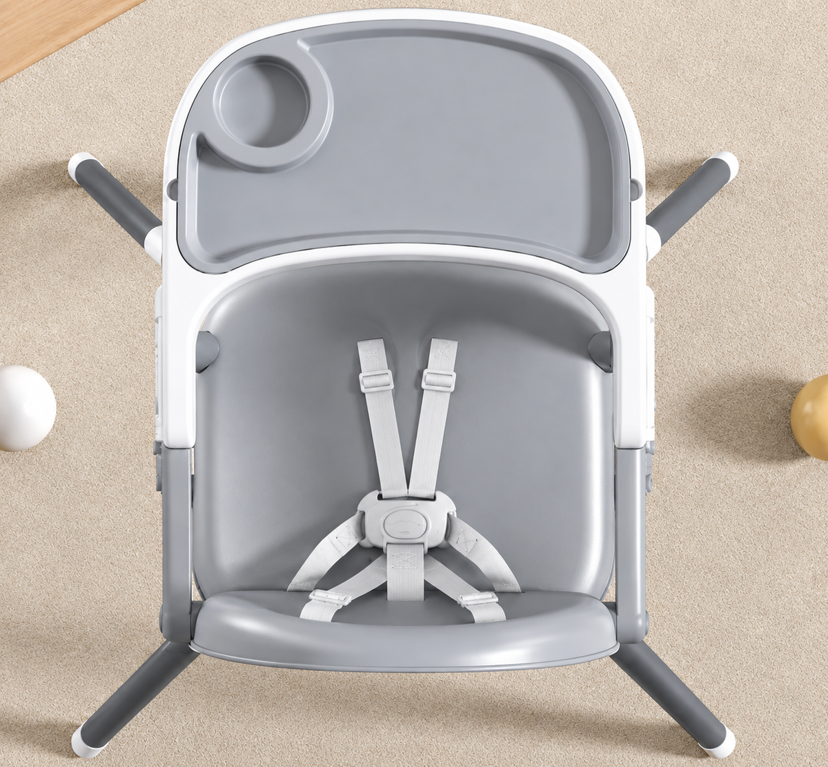 Chaise haute réglable 3 en 1 pour bébé grise | Lüma Up