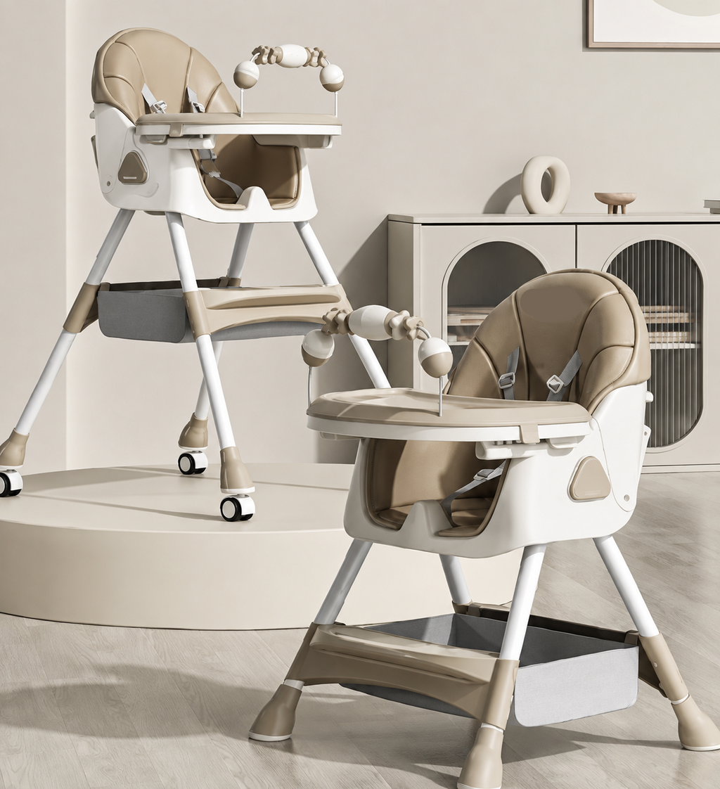 Chaise haute pour bébé 3en1 avec roulettes | Lüma Confo