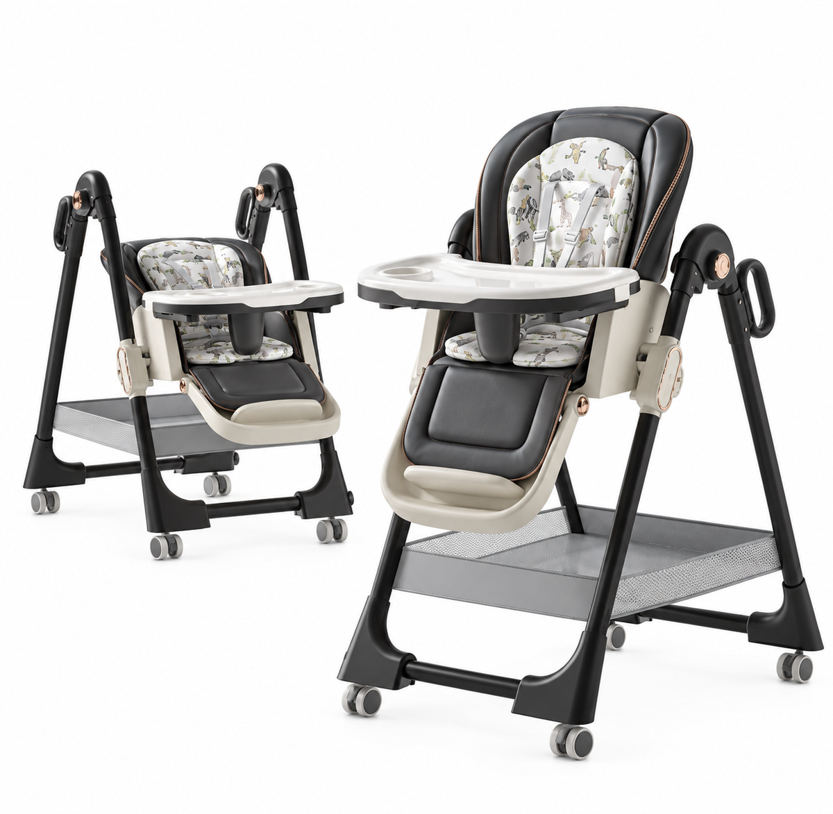 Chaise haute évolutive pour bébé avec roulette | Lüma  Evo